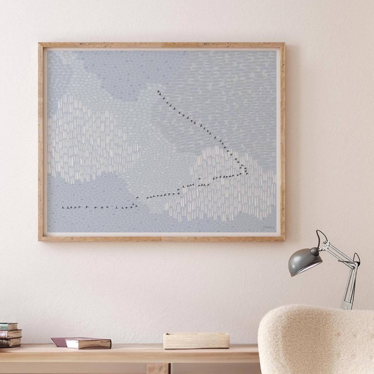 Geese Overhead Signed Art Print - 251214