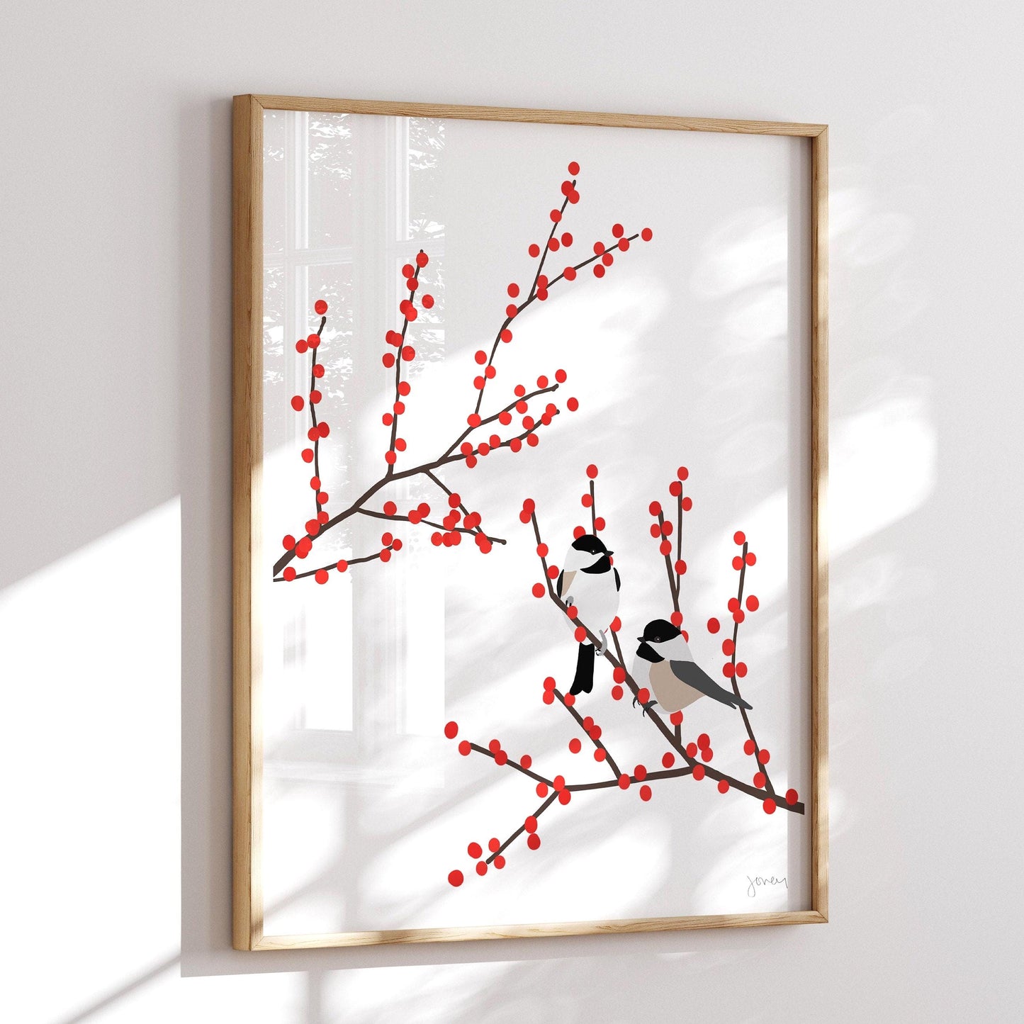 Chickadees Art Print - Unframed or Framed - 231224