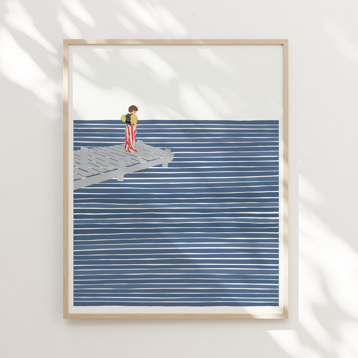 Swimming Dock Signed Art Print - 221011