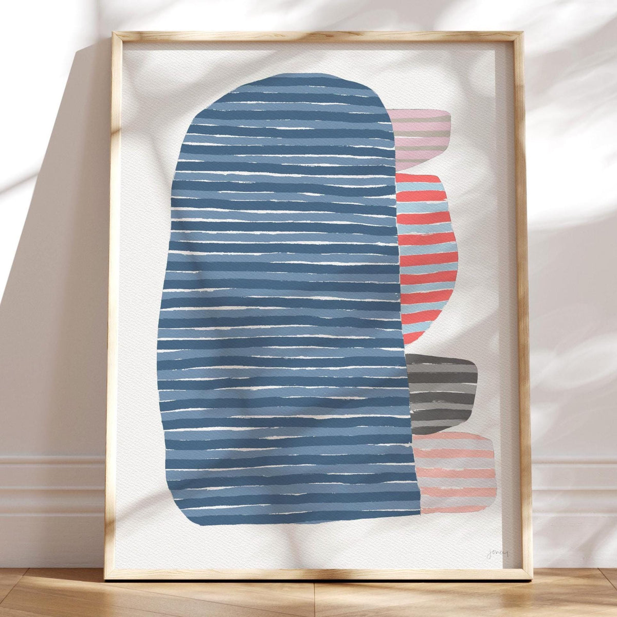 Striped Abstract Signed Art Print - 170920