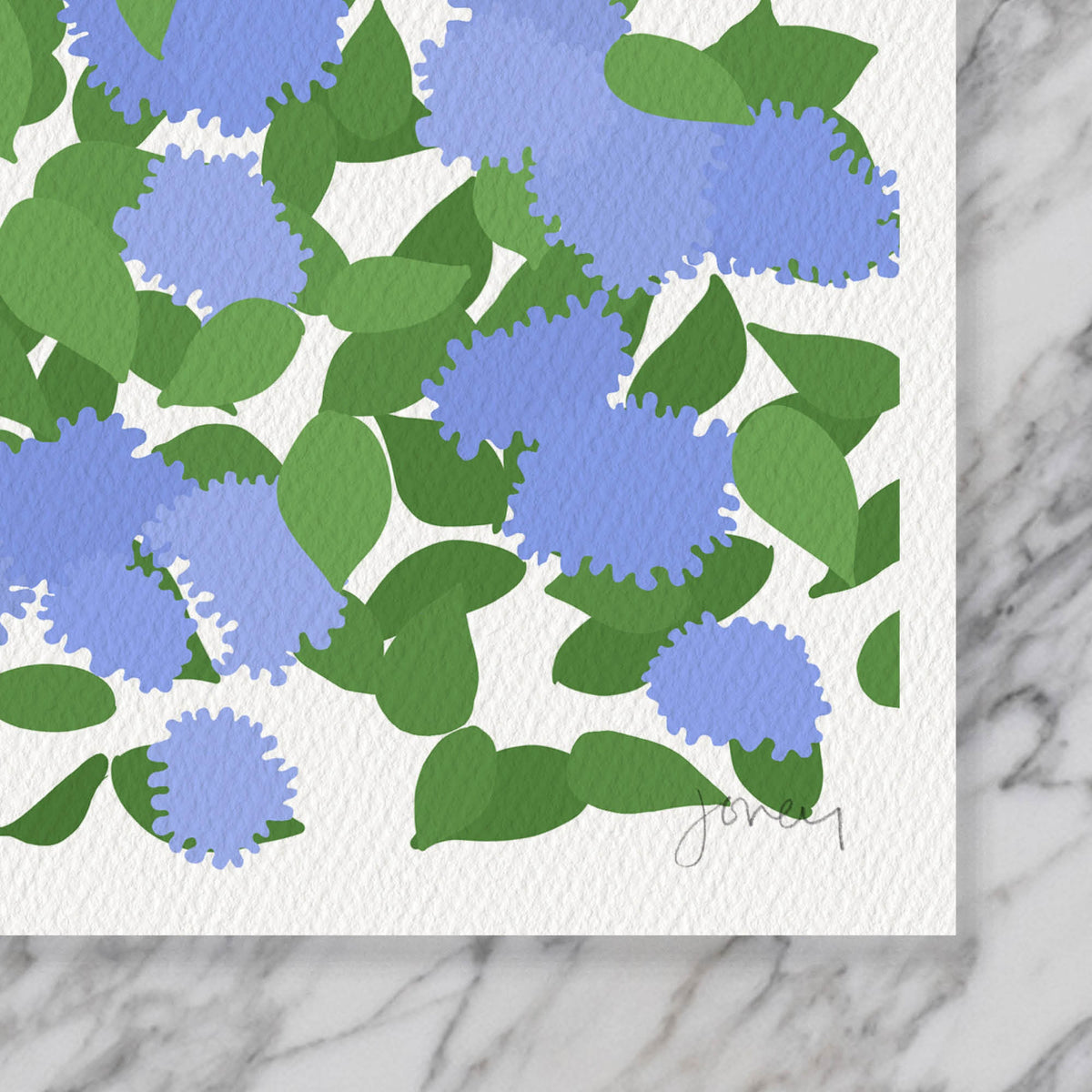 Hydrangea Garden Signed Art Print - 230827