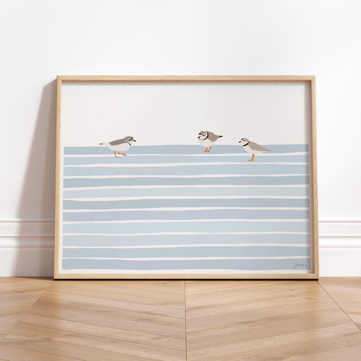 Piping Plovers Signed Art Print - 250608