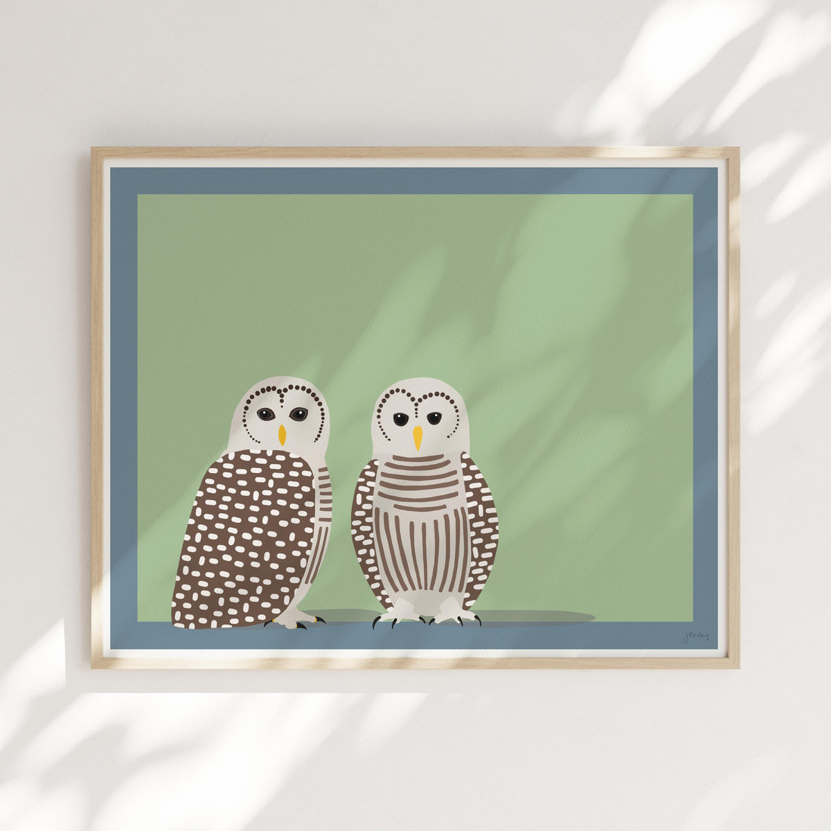 Barred Owl Pair Signed Art Print