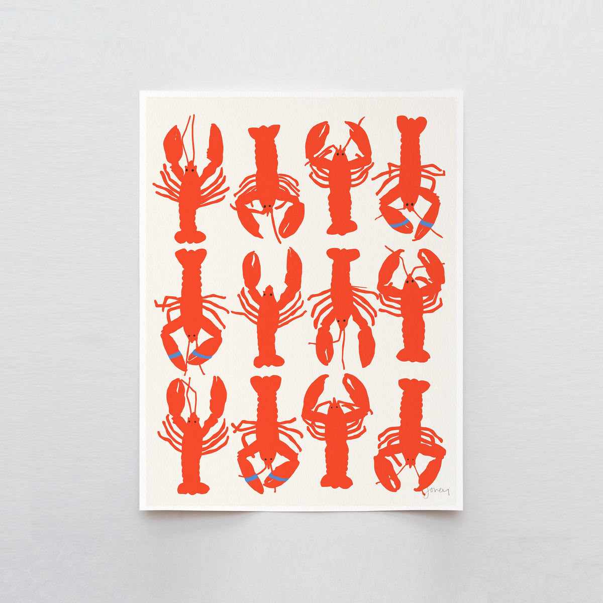 Lobsters Pattern Signed Art Print - 220515