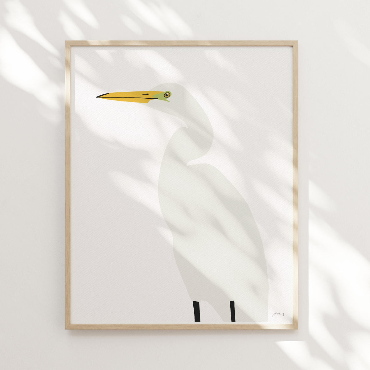 Egret Signed Art Print - 250123