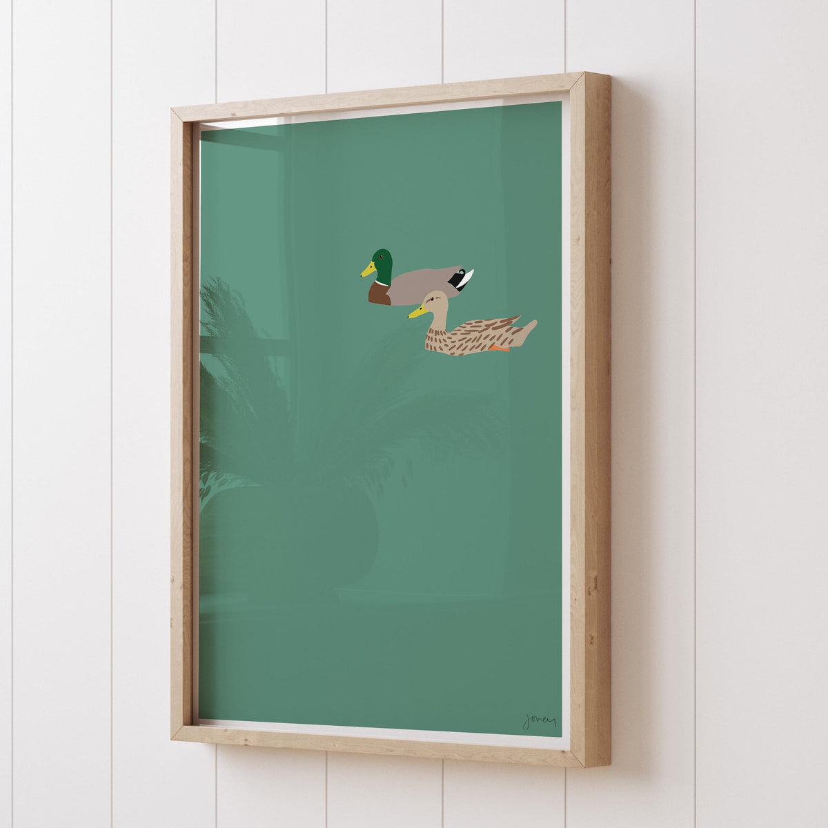 Pair of Mallards Signed Art Print - 160109