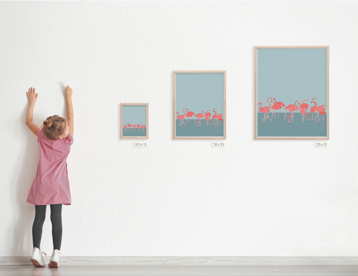 Flamboyance of Flamingos Signed Art Print - 230309