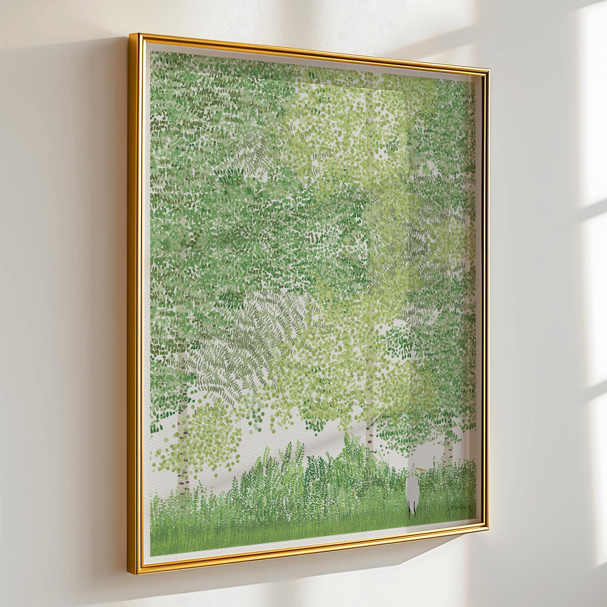 Egret in Marsh Signed Art Print - 250215