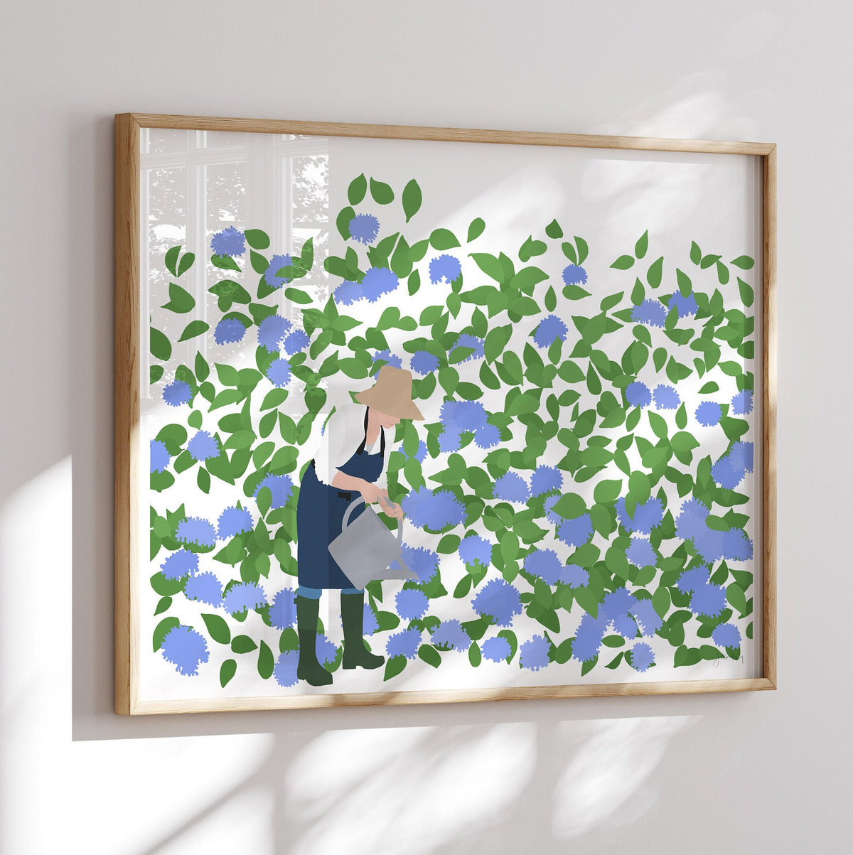 Hydrangea Garden Signed Art Print - 230827
