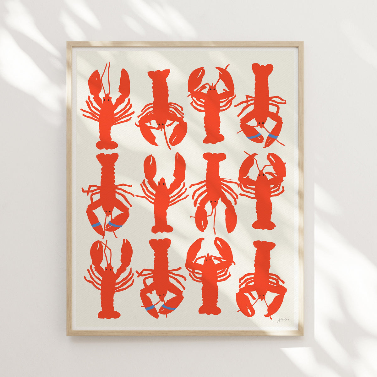 Lobsters Pattern Signed Art Print - 220515