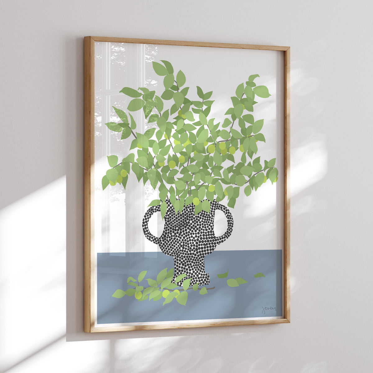 Plum Branches Still Life Signed Art Print - 200404