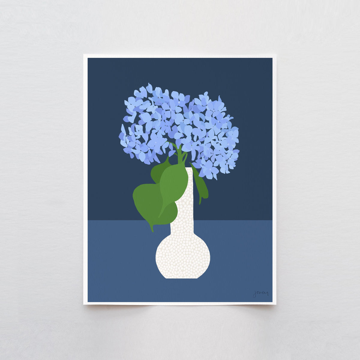 Hydrangea Still Life Signed Art Print - 240818