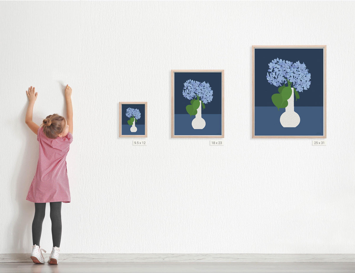 Hydrangea Still Life Signed Art Print - 240818