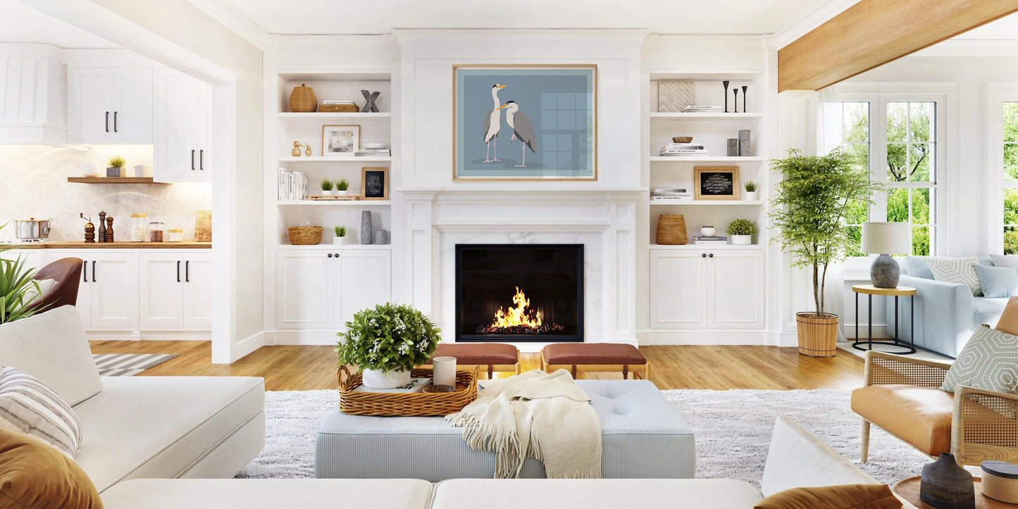 Two Herons Art Print – Signed by Jorey Hurley - 260208