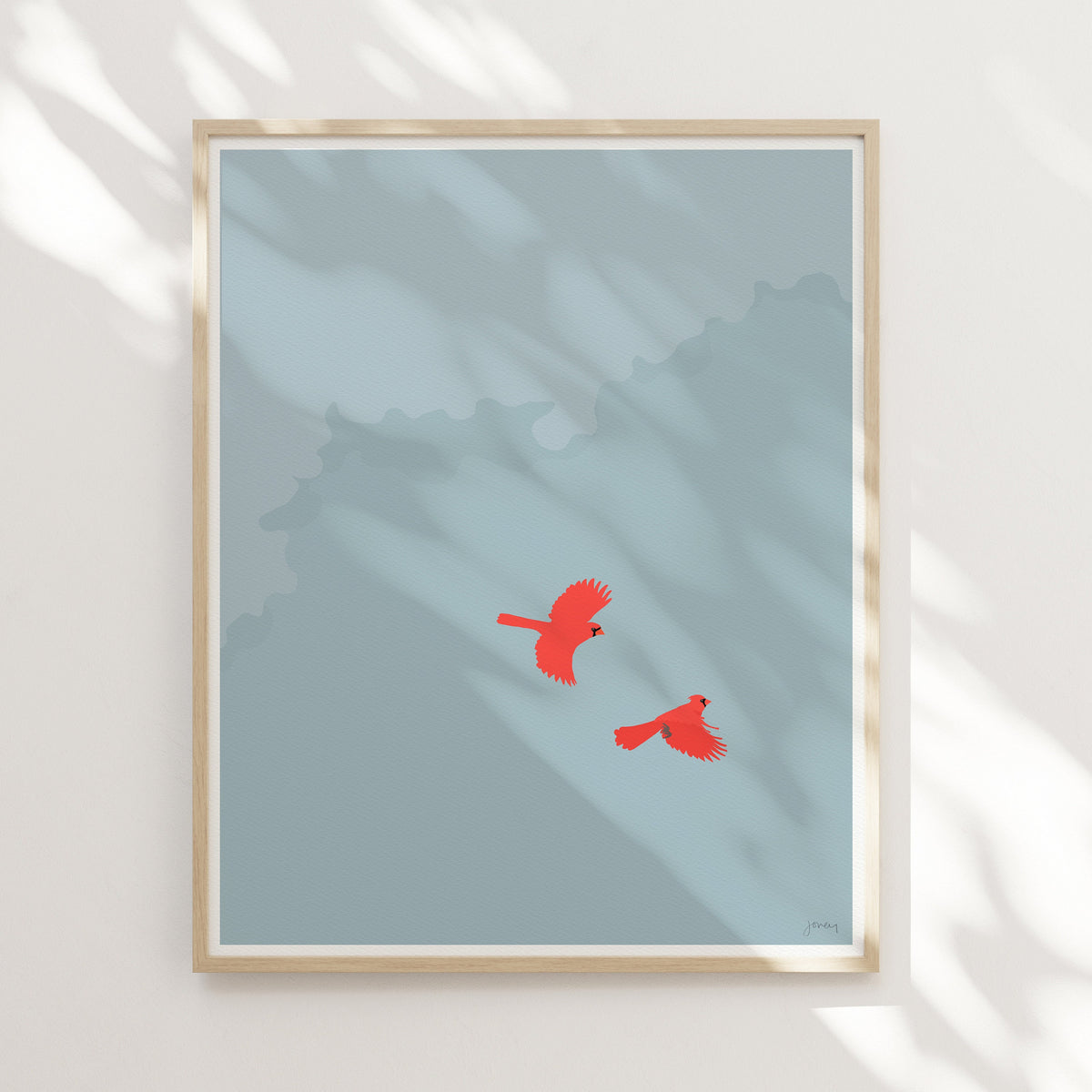 Flying Cardinals Signed Art Print - 231202