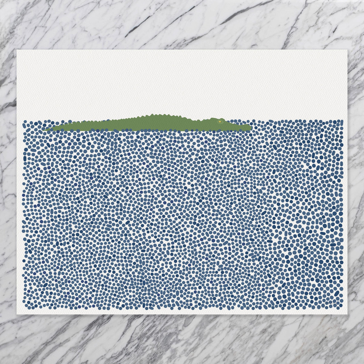 Gliding Crocodile Signed Art Print - 250212