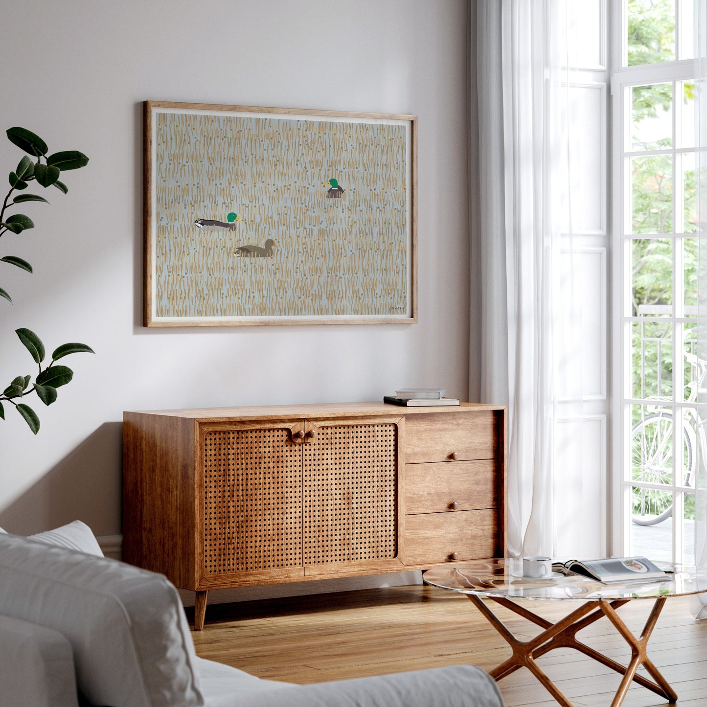 Mallards in Wetlands Art Print - Unframed or Framed - 231126