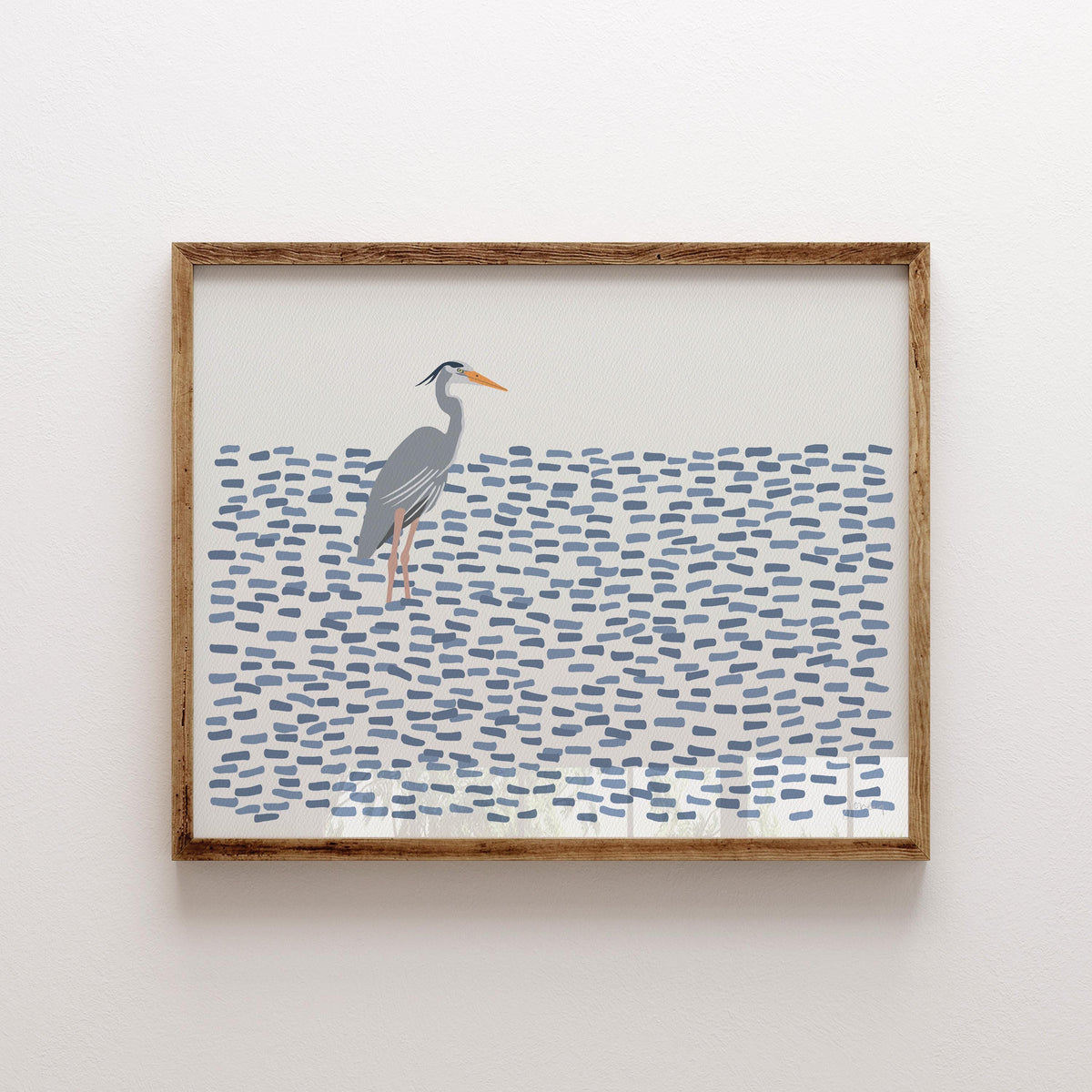 Standing Heron Signed Art Print - 250225