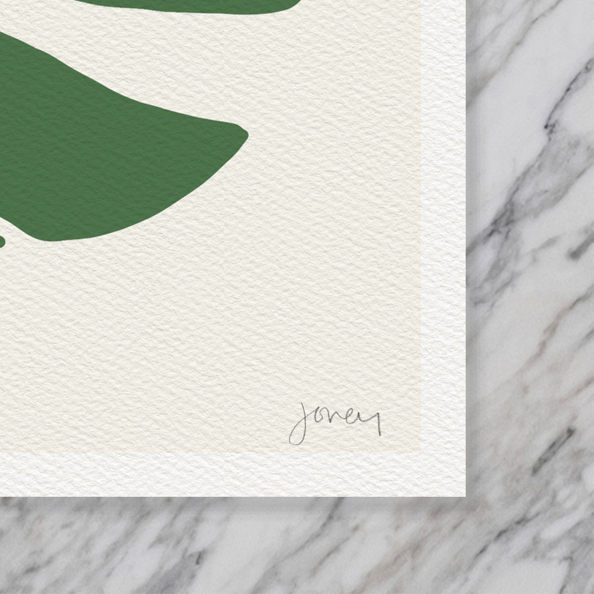 Monstera Leaf Signed Art Print - 140108