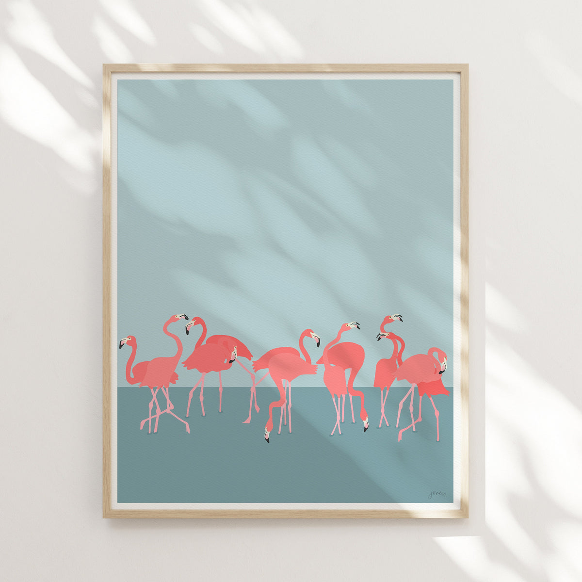 Flamboyance of Flamingos Signed Art Print - 230309
