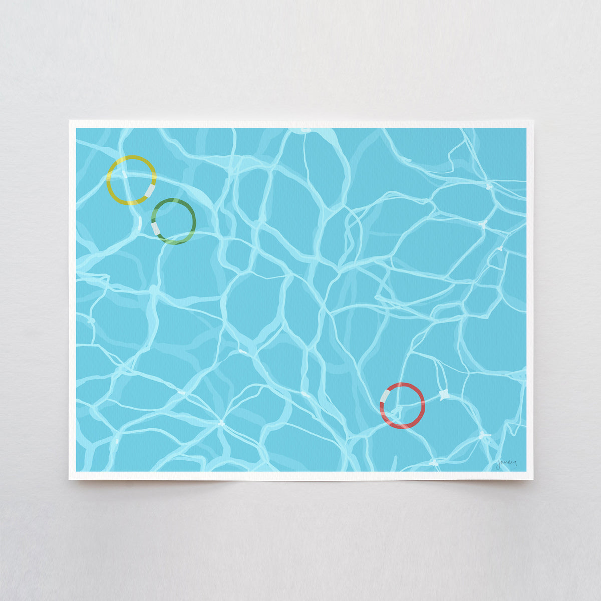 Dive Rings Signed Art Print - 160523