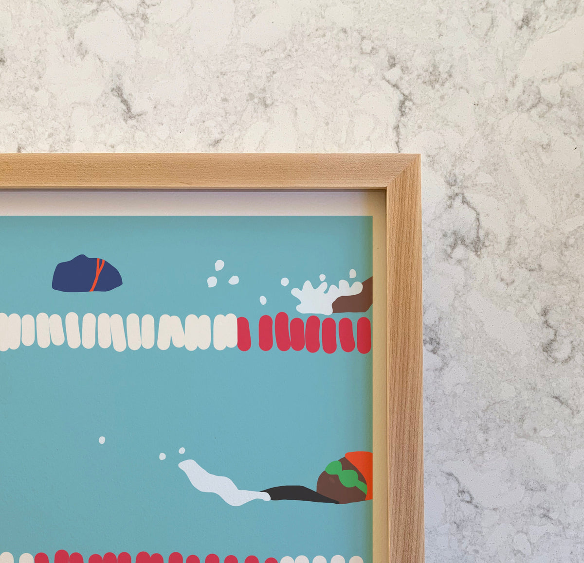 Swim Practice Signed Art Print - 160505