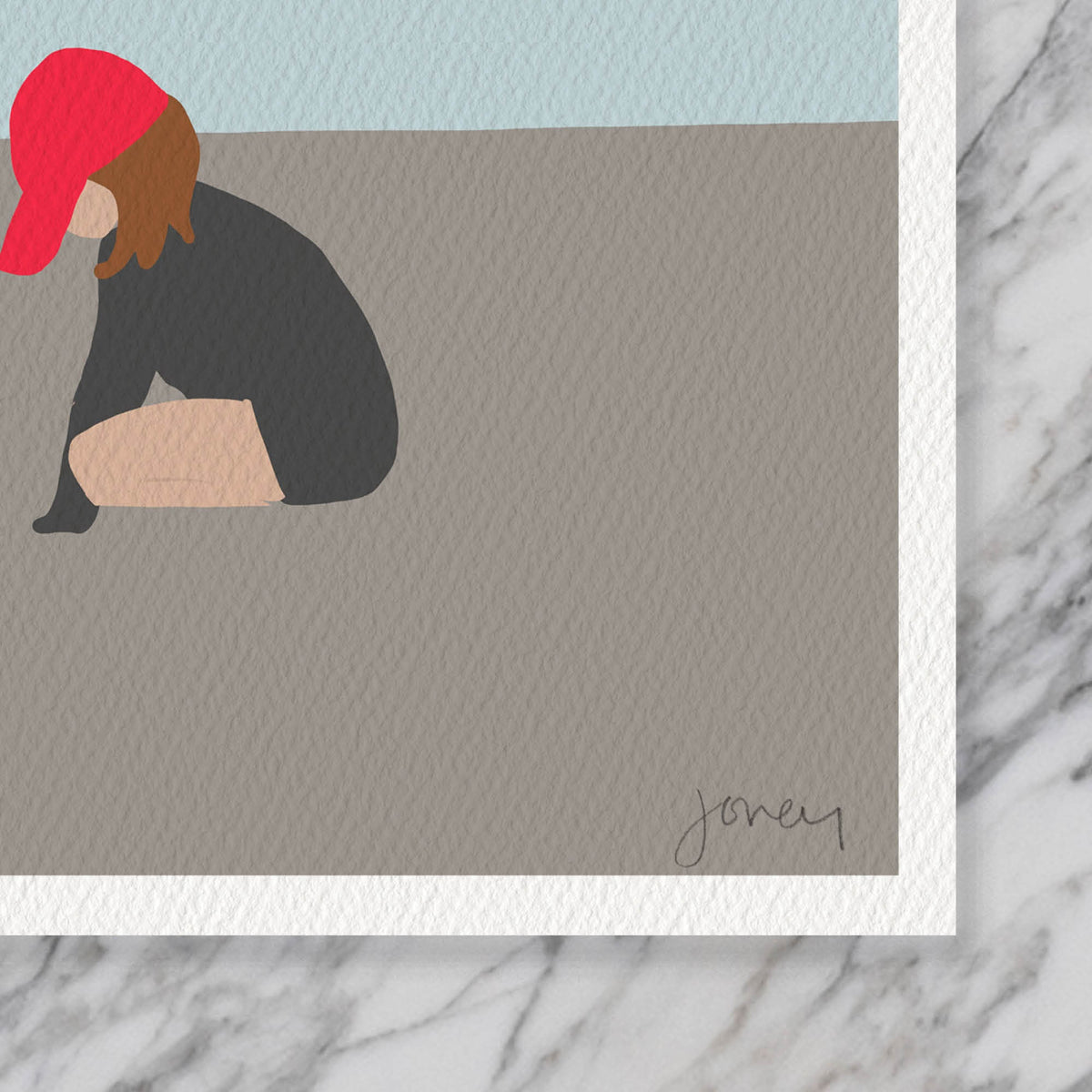 Sisters Play in the Sand Signed Art Print - 160502