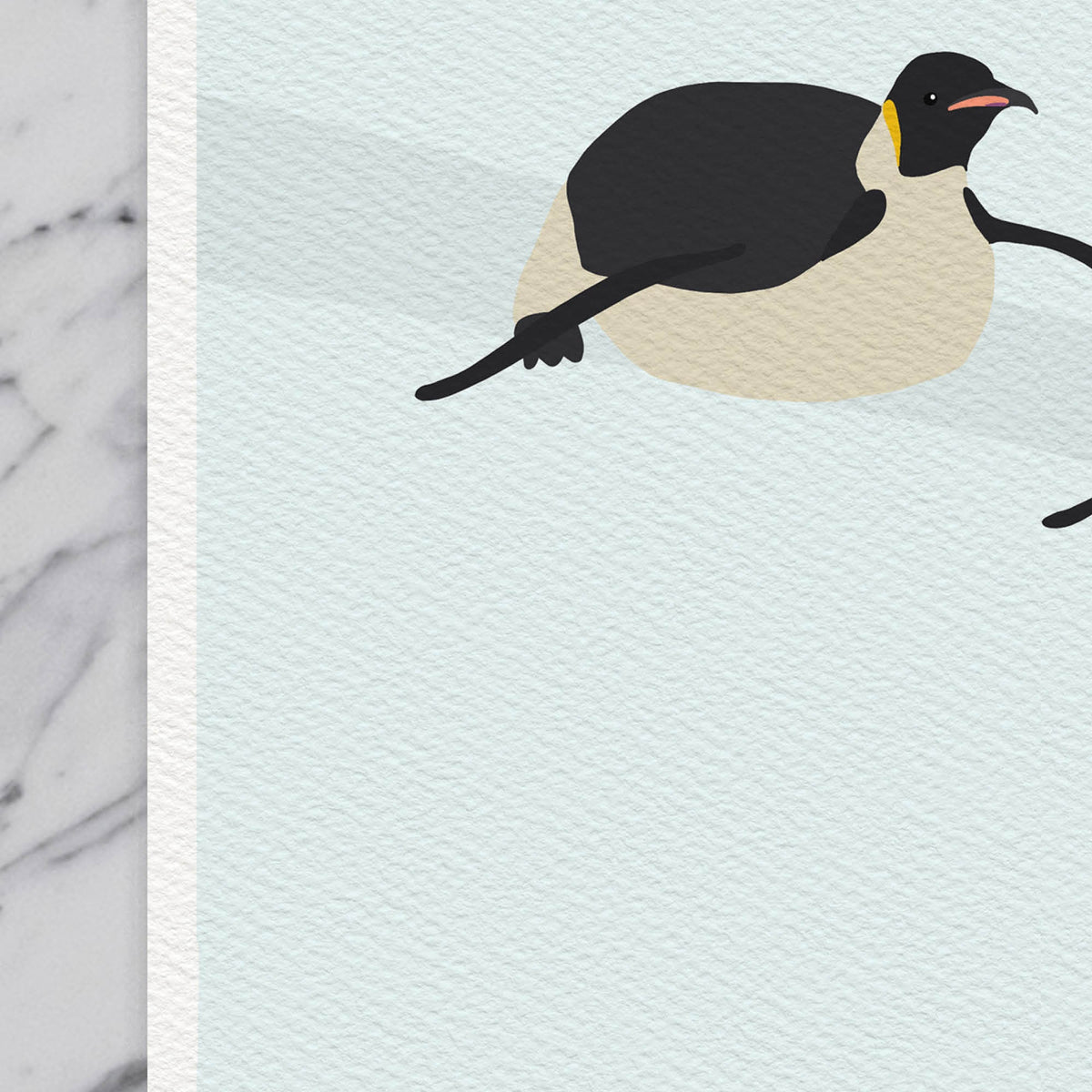 Emperor Penguins Sliding Signed Art Print - 240408
