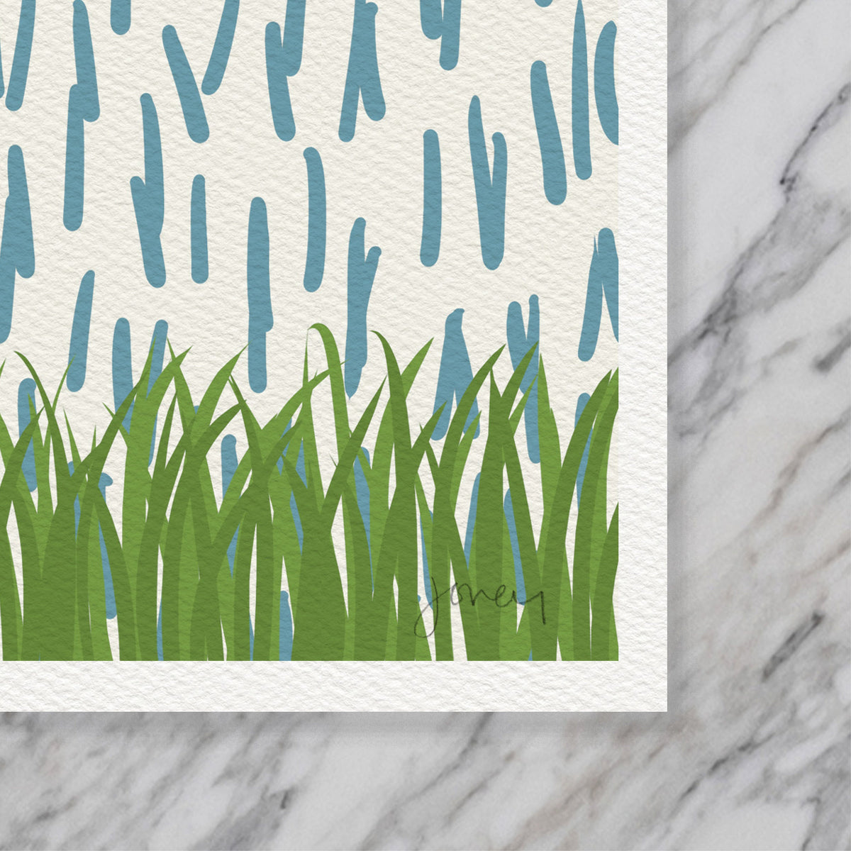 Spring Rain Signed Art Print - 141204