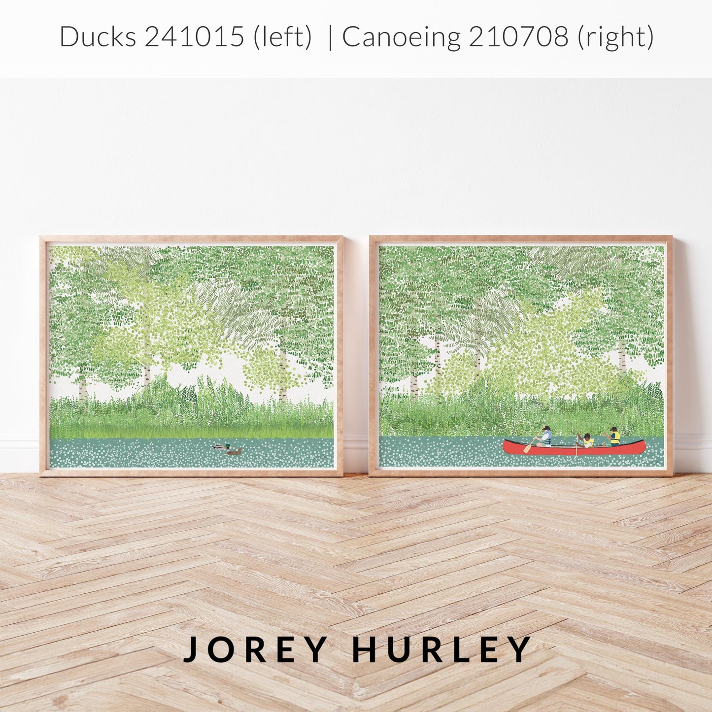 Ducks in River Art Print - Unframed or Framed - 241015