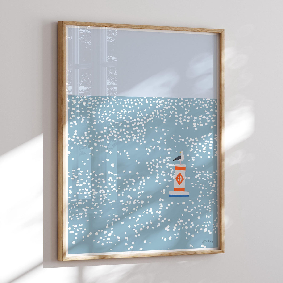Seagull on Sparkling Water Signed Art Print - 230625