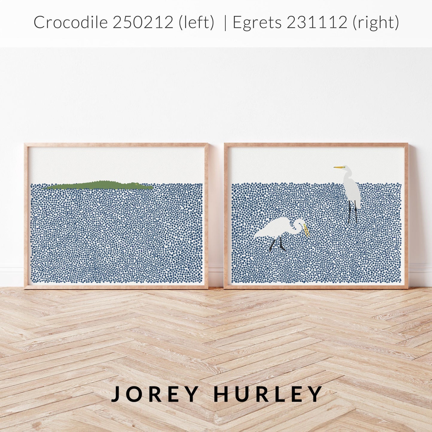 Gliding Crocodile Art Print - Unframed or Framed - 250212