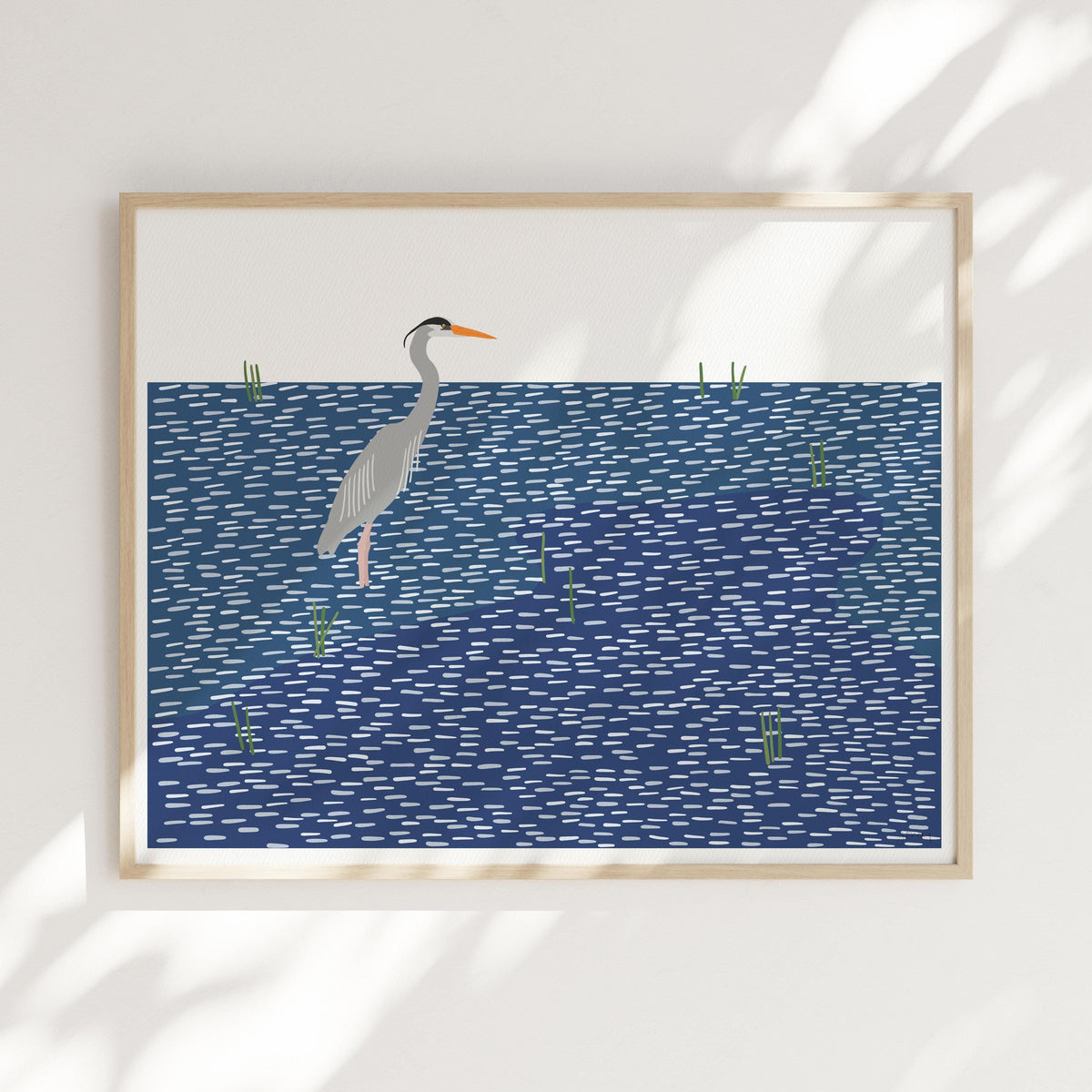 Heron Signed Art Print – Signed Minimalist Coastal Wall Art - 251020