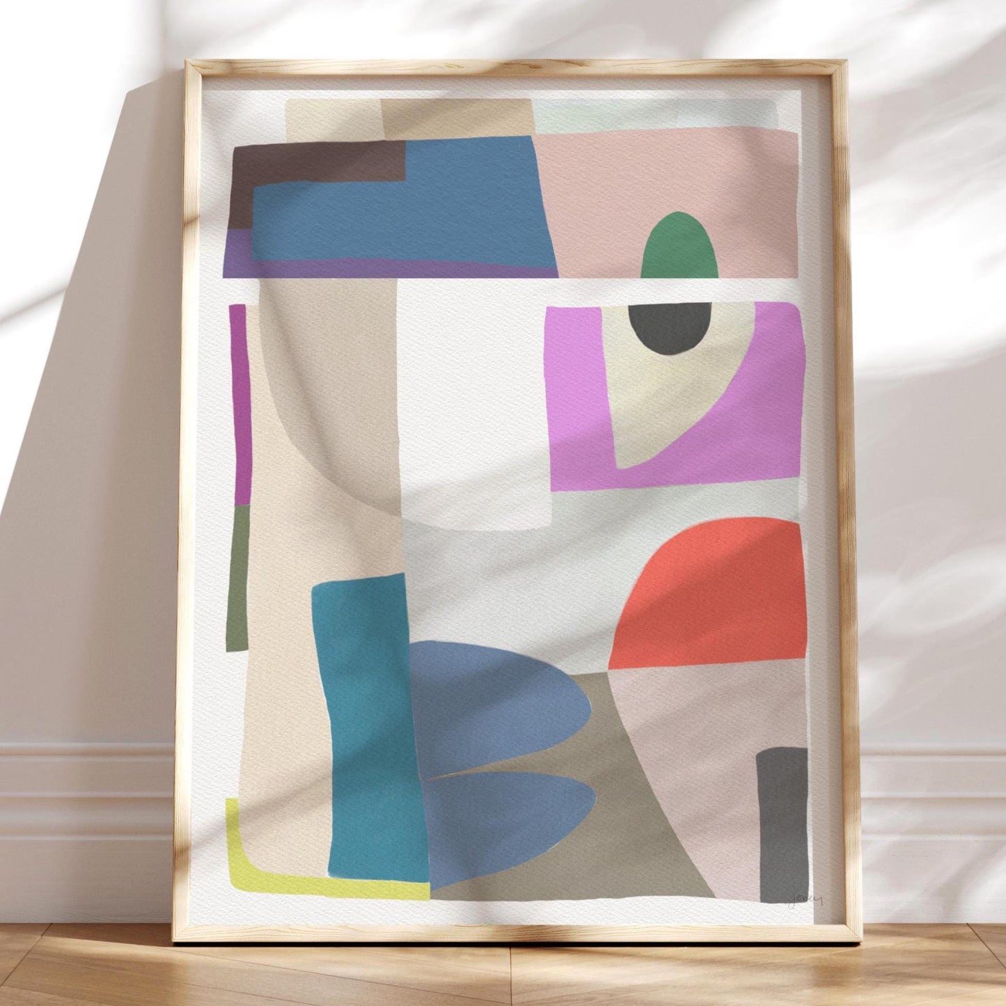 Abstract Shapes Art Print - Unframed or Framed - 180329