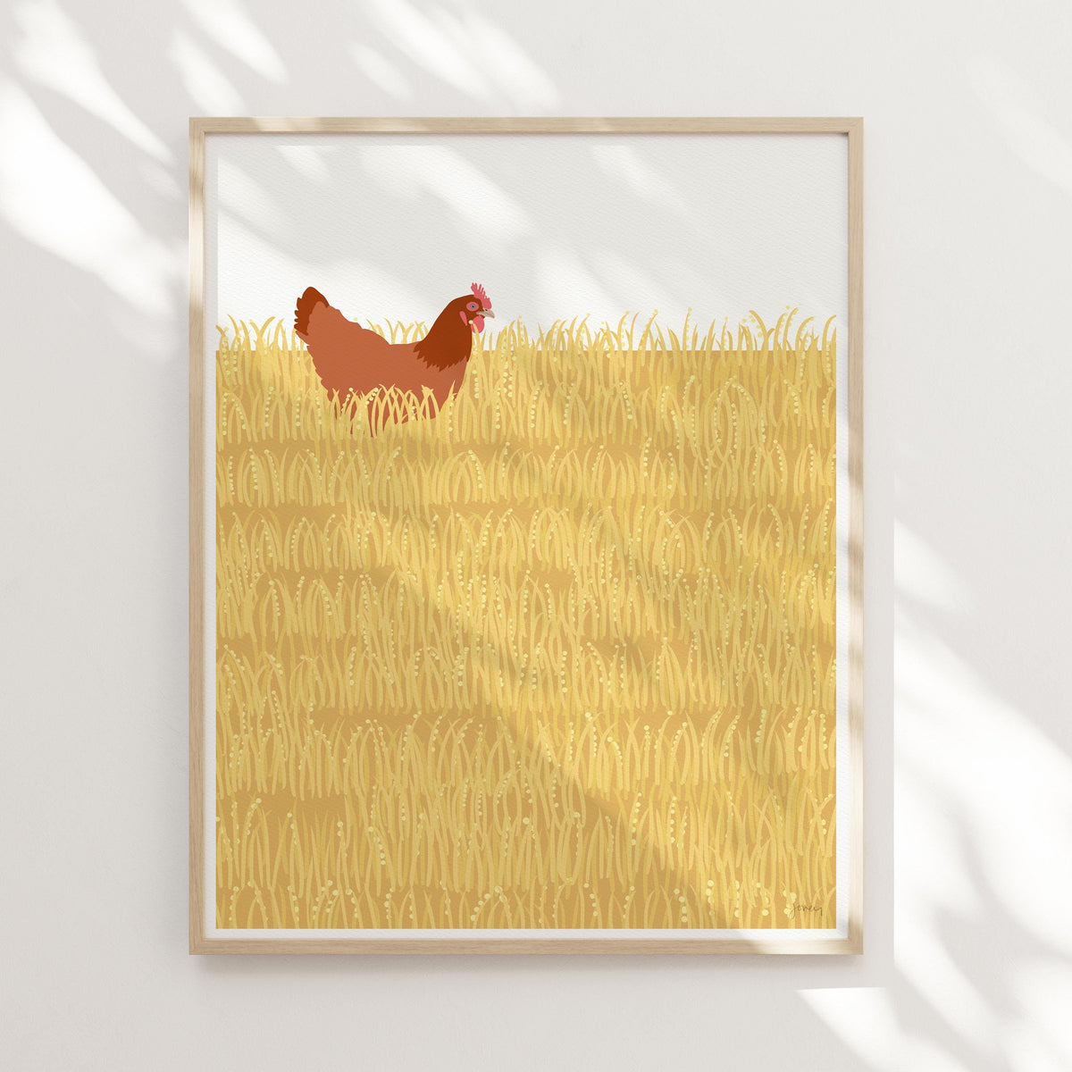Chicken Signed Art Print - Framed or Unframed - 130109