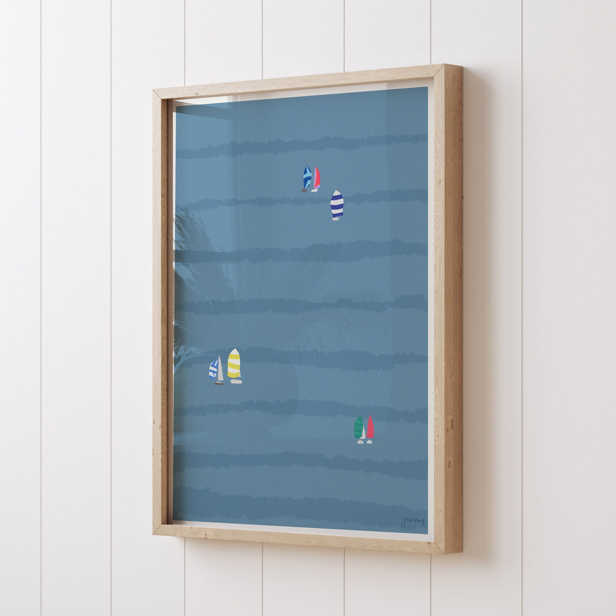 Sailing Spinnakers Signed Art Print - 120710
