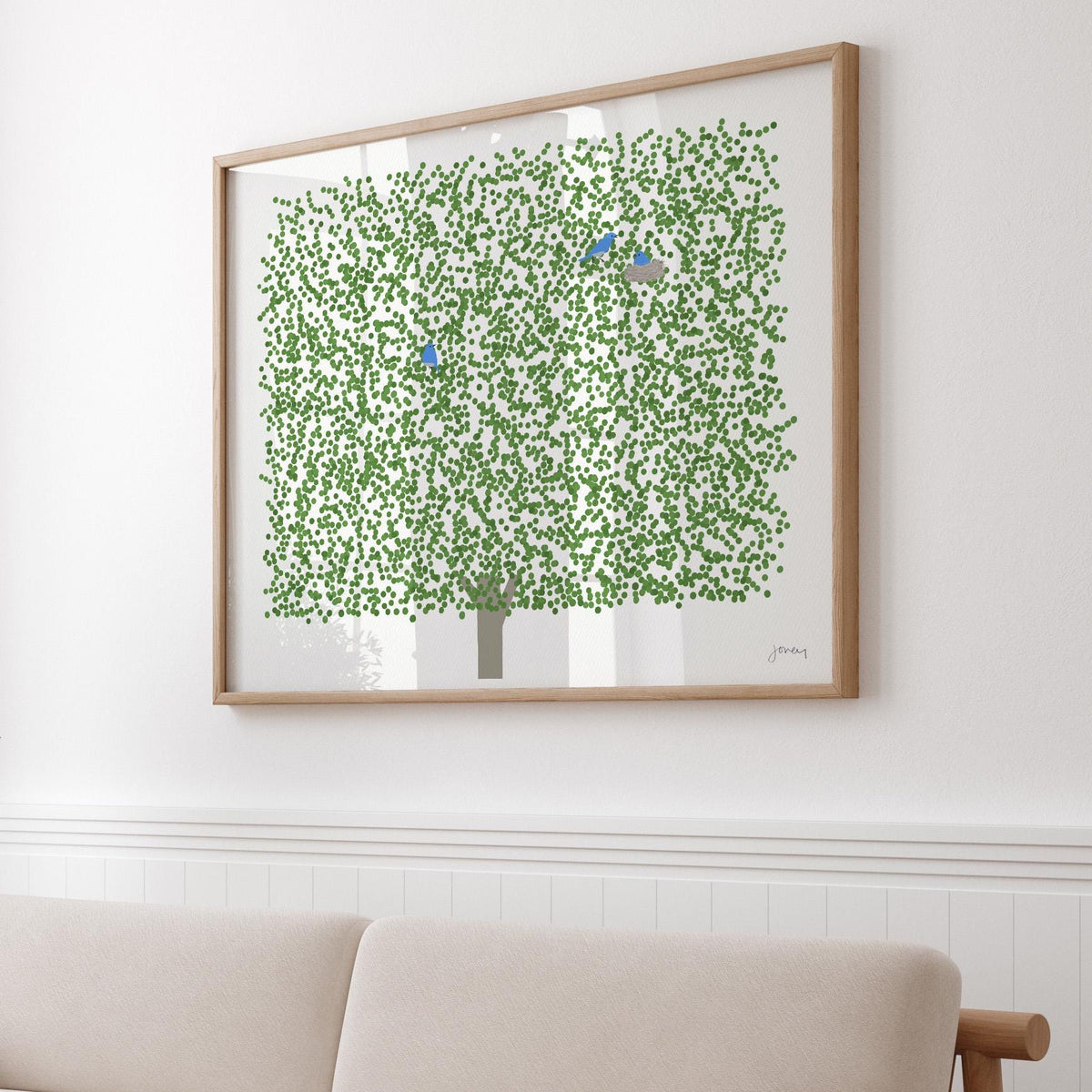 Summer Maple Landscape Signed Art Print - 250326