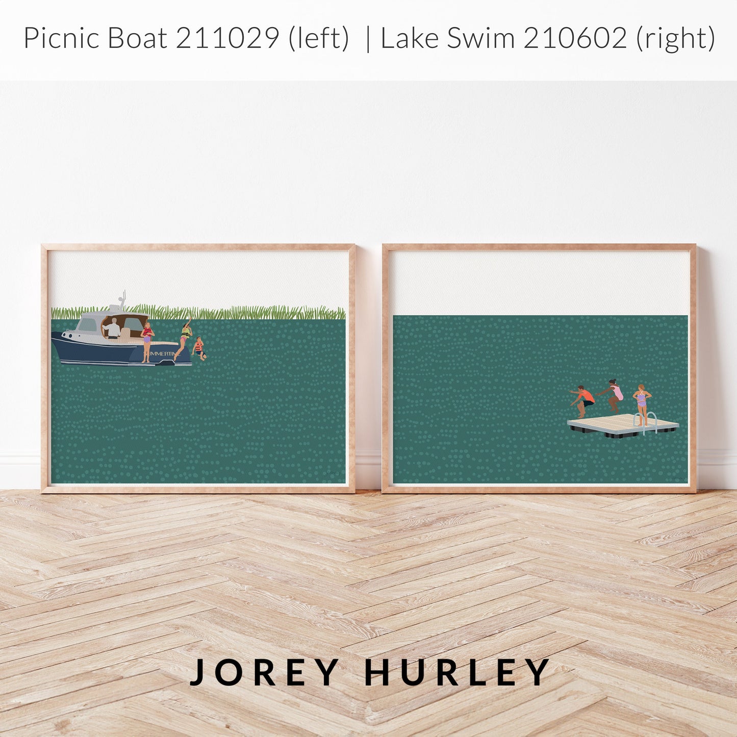 Lake Swim Platform Art Print - Unframed or Framed - 210602