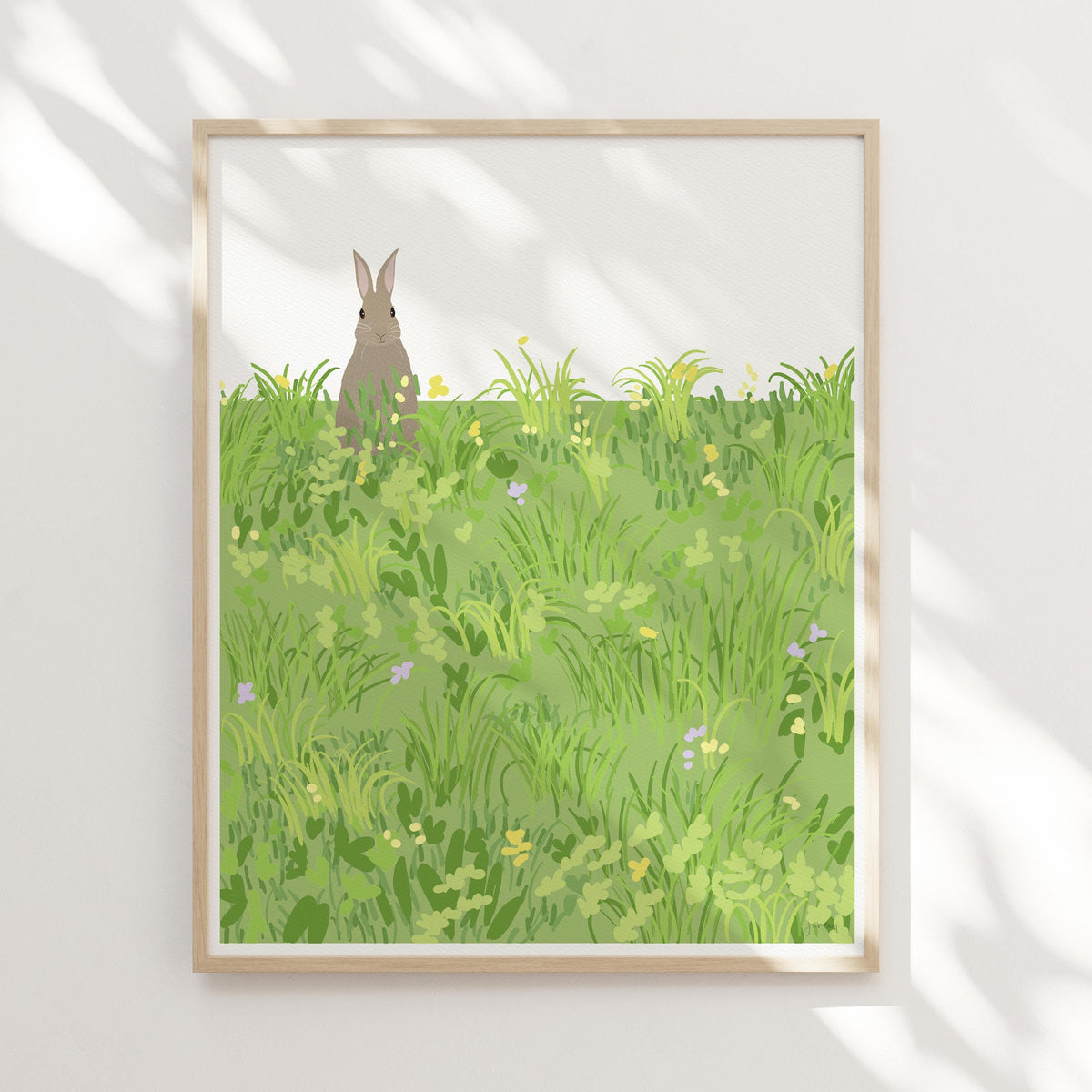 Bunny in the Grass Signed Art Print - 130307