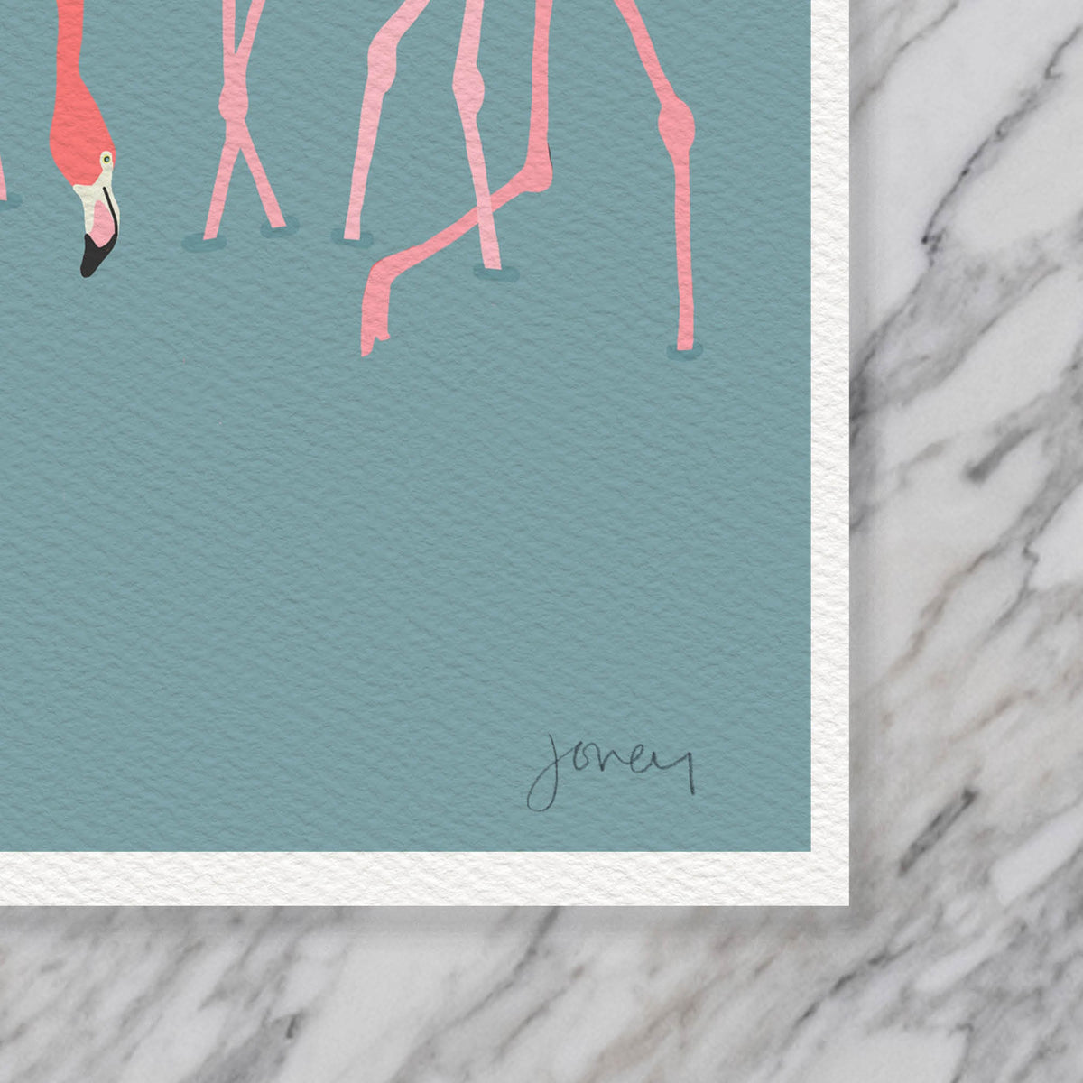 Flamboyance of Flamingos Signed Art Print - 230309