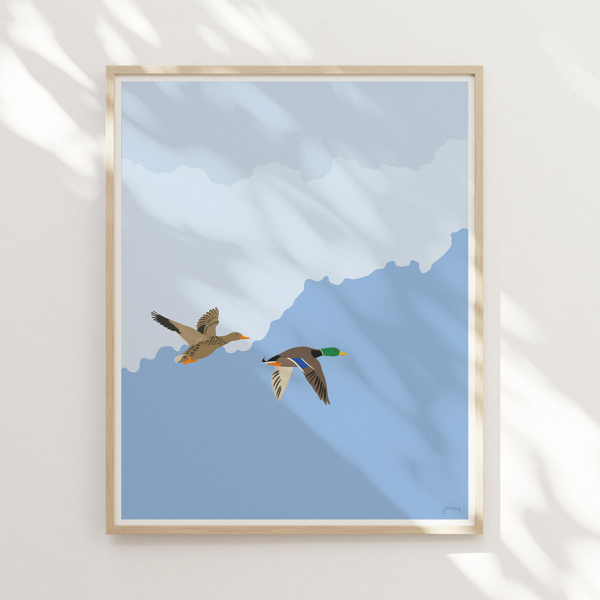 Pair of Mallards Signed Art Print - 231119