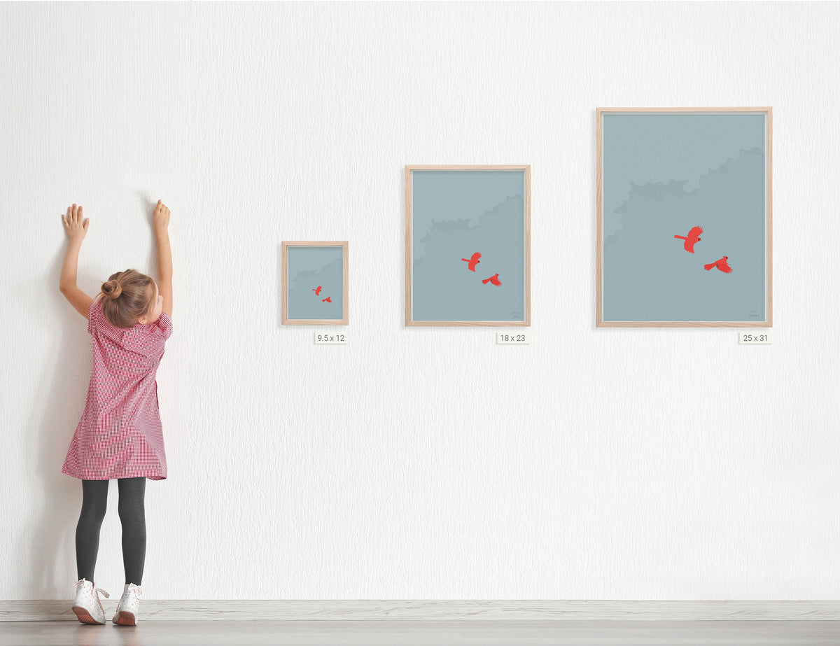Flying Cardinals Signed Art Print - 231202