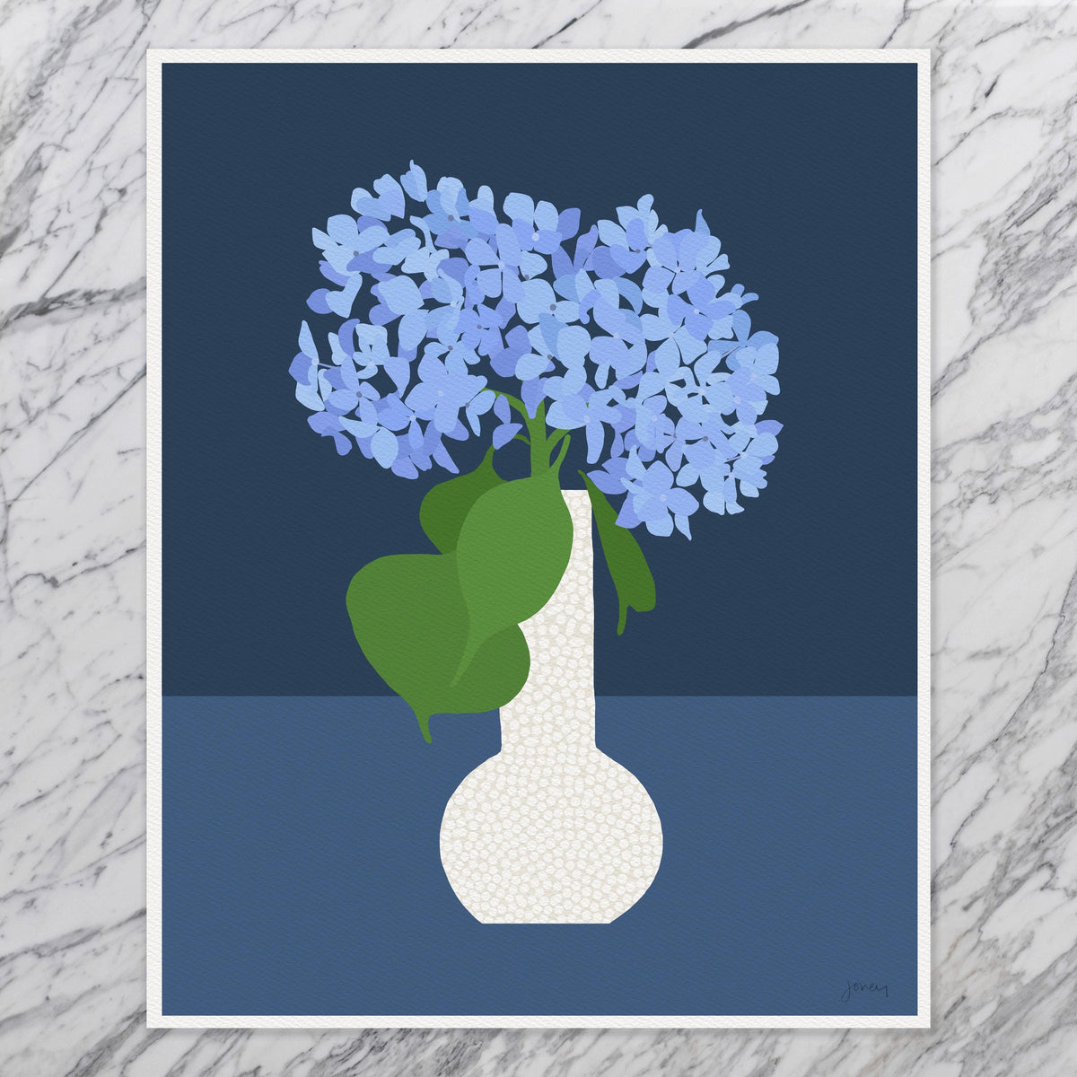 Hydrangea Still Life Signed Art Print - 240818