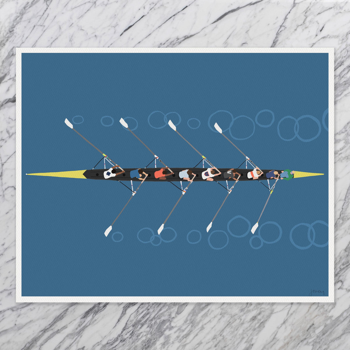 Rowing Signed Art Print - 250427
