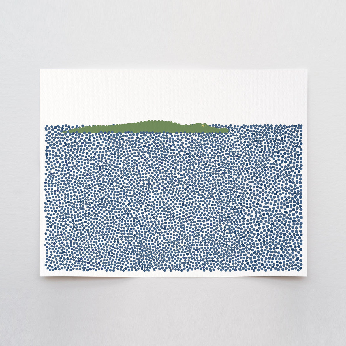 Gliding Crocodile Signed Art Print - 250212