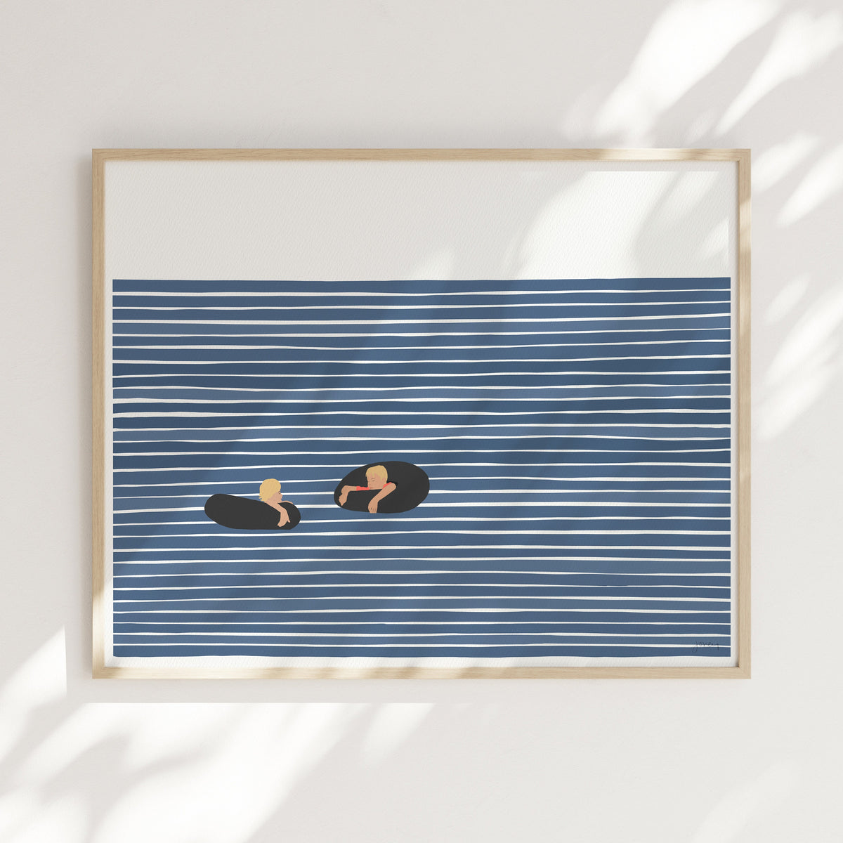 Boys in Inner Tubes Signed Art Print - 220917