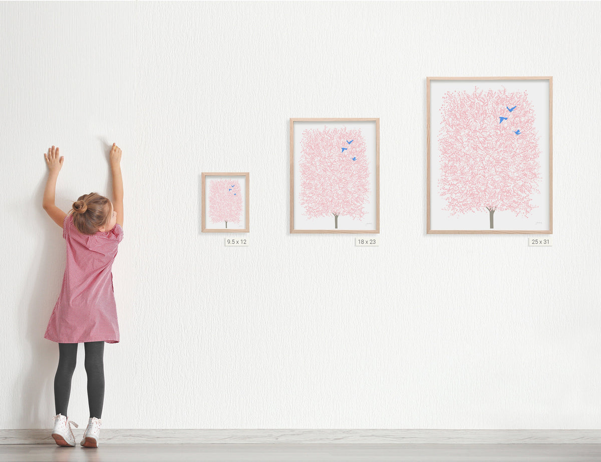 Spring Cherry Blossoms Signed Art Print- 230507