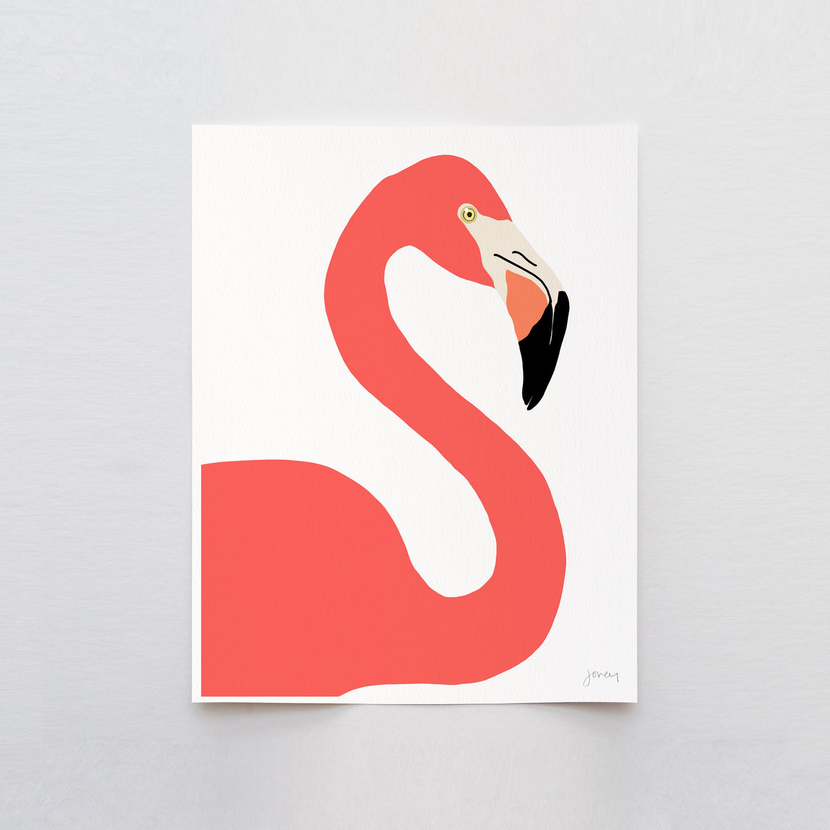 Flamingo Neck Signed Art Print - 120319