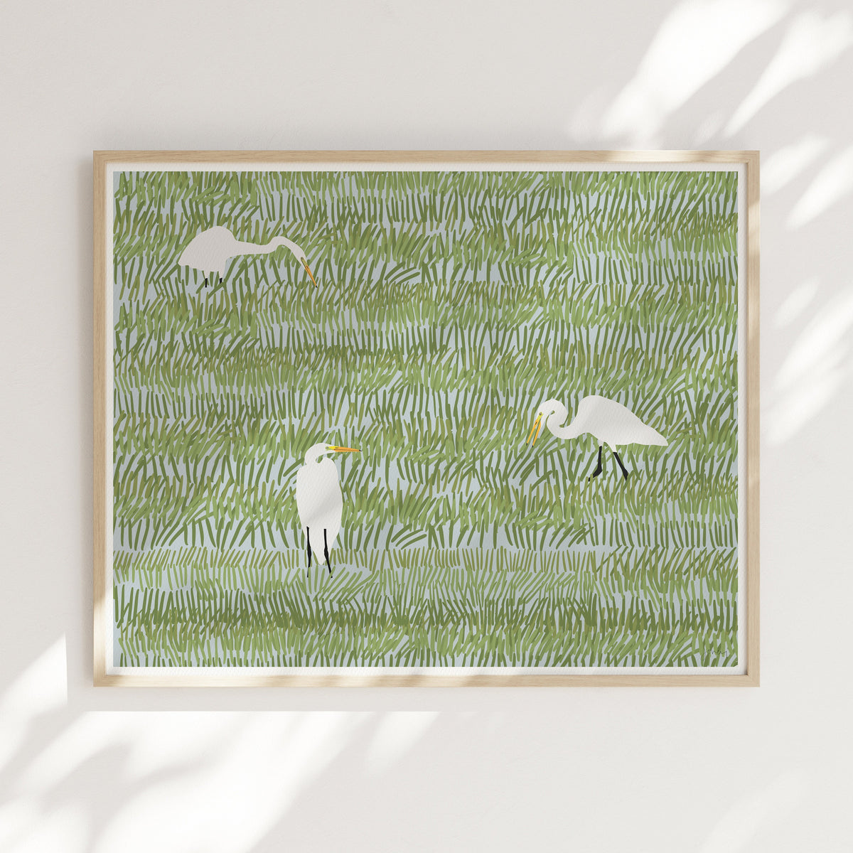 Great Egrets Signed Art Print - 220402