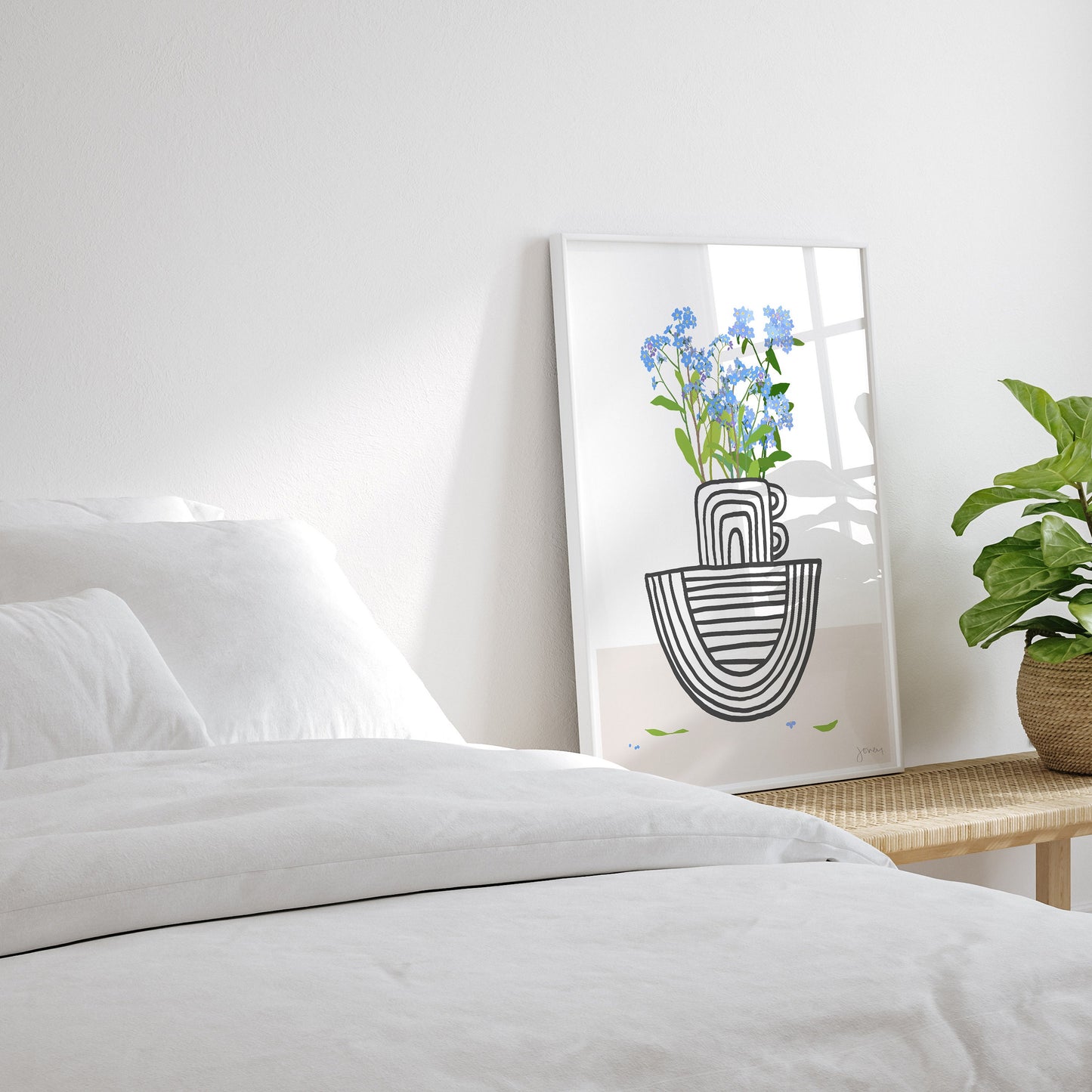 Forget-Me-Not Abstract Art Print - Unframed or Framed - 201123